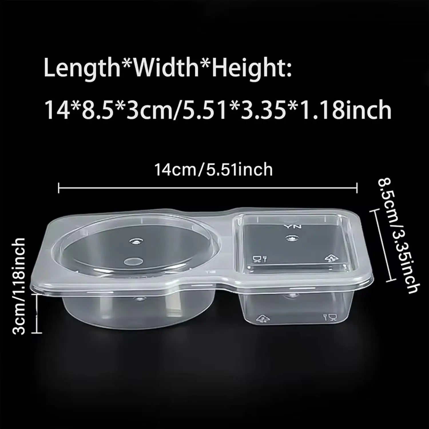 Condiment Container with Lid 20 PCS