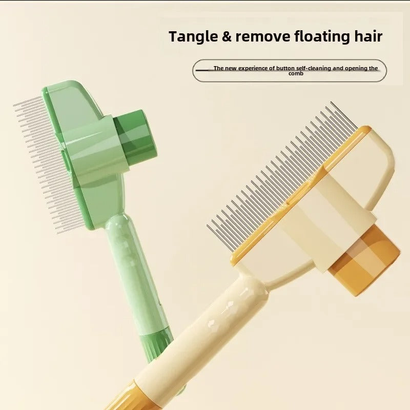 Self-cleaning Pet Flea Comb Grooming Brush