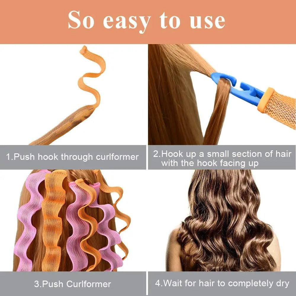 Heatless Hair  Curling Rod Roller Sticks 30 PCS