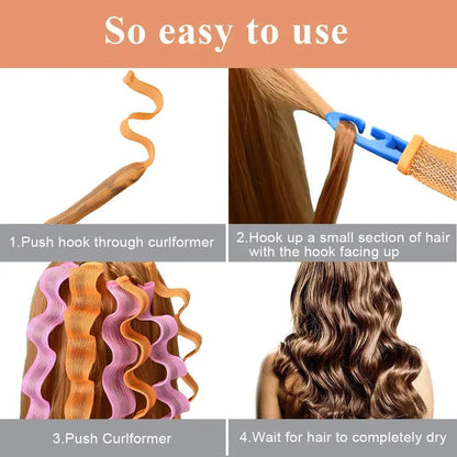 Heatless Hair  Curling Rod Roller Sticks 30 PCS